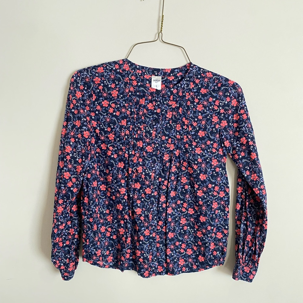 Oshkosh Floral top with buttons